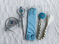 Набор Эльзы ( корона, палочка , косса и перчатки ), набор Ельзы
