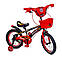 Дитячий велосипед Червоний із колесами 16 дюймів музикою й підсвіткою, фото 2