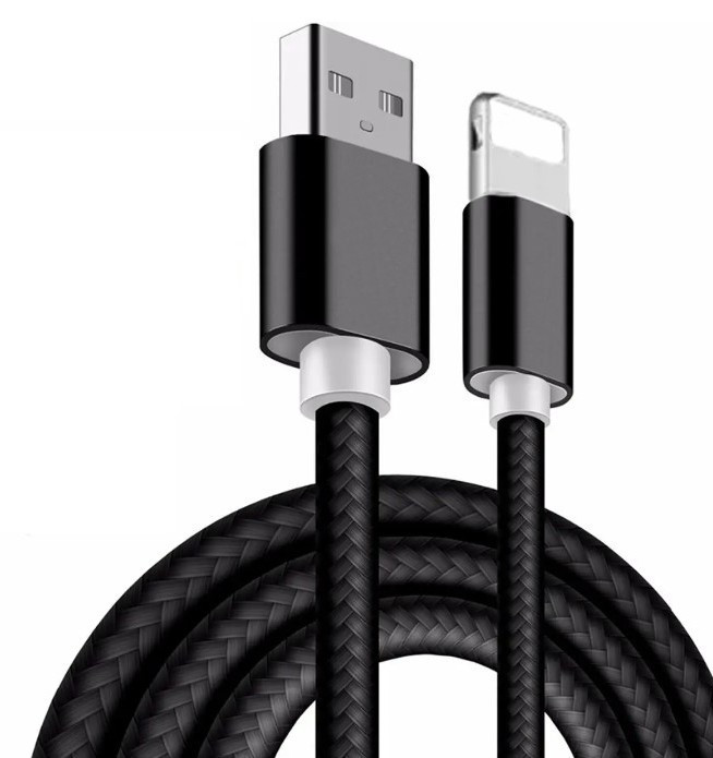Кабель USB плетений круглий Legend Lightning iPhone Black