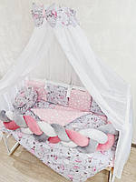 Комплект в кроватку для новорожденных "Koss Балерины" розовый