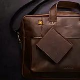 Чоловічий  подарунковий набір: сумка Biz + гаманець Fold, фото 3
