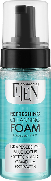 Пінка освіжаюча для вмивання, для всіх типів шкіри Elen cosmetics (150мл.)