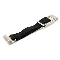 Стропа з плоским гачком і клямрою (чорна)