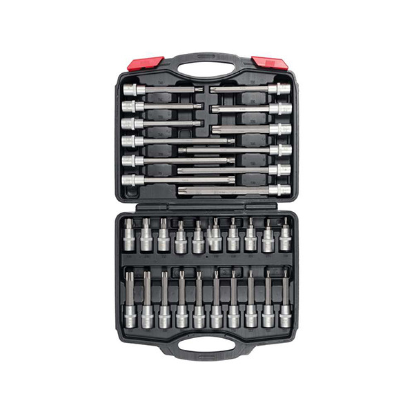 Набір біт впресованих у головку 1/2" TORX (T20-T70) l= 55-200 мм 32 ел. Yato YT-77541 (Польща)