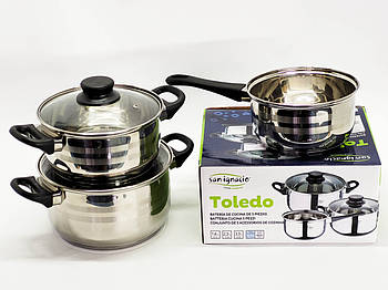 Набір кухонного посуду Toledo 2 каструлі та ківш