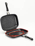 Подвійна сковорода гриль 32х24х7 см Berlinger Haus Granit Diamond Line BH-6580, фото 3