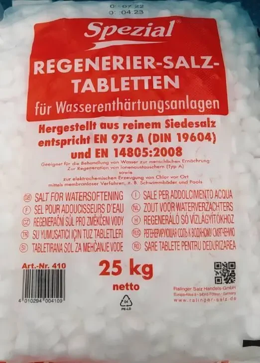 Таблетированная соль, супер экстра, 25 кг (Германия) - фото 1 - id-p1631920600