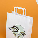 Подарунковий пакет з малюнком в стилі Пабло Пікассо 260*150*350 Красиві паперові пакети, фото 3