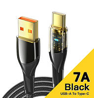 Высококачественный кабель Essager 100W USB to Type-C PD Fast Charging Charger (Black 1m)