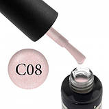 Камуфлювальна база Oxxi Professional Cover Base No 8 (рожева з шимером), 10 мл, фото 3