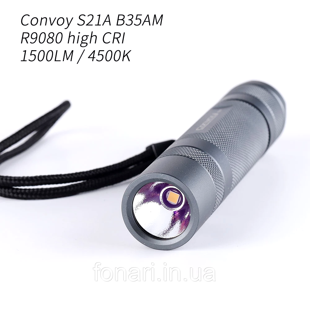 Ліхтар Convoy S21A Nichia B35AM R9080, 1x21700 (високий CRI)
