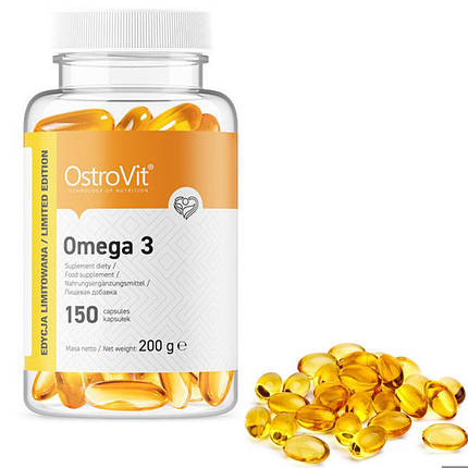 Омега 3 жирні кислоти OstroVit Omega 3 150 caps, фото 3