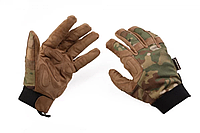 Перчатки тактические Мультикамуфляж (S), Рукавицы штурмовые с закрытыми пальцами