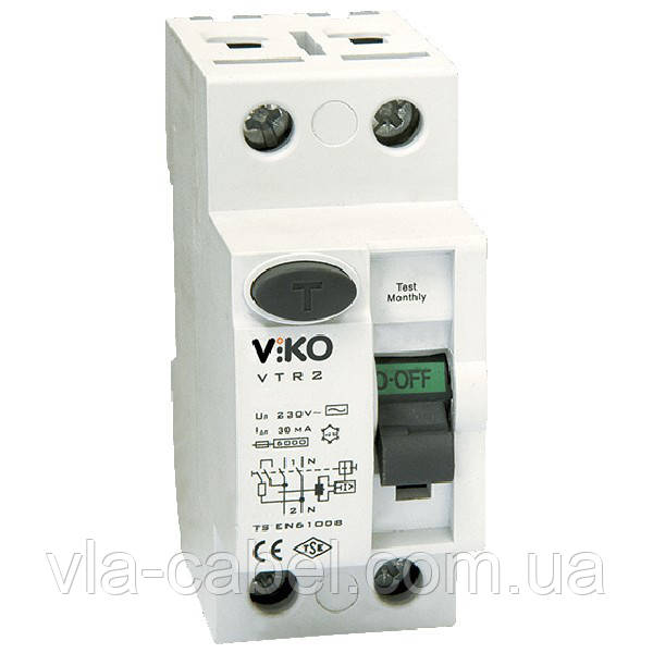Пристрій захисного відключення (ПЗВ) Viko 2P 25A 30mA