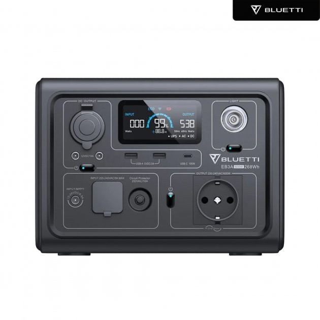 Зарядна станція портативна УМБ BLUETTI EB3A Portable Power Station | 600W 268Wh