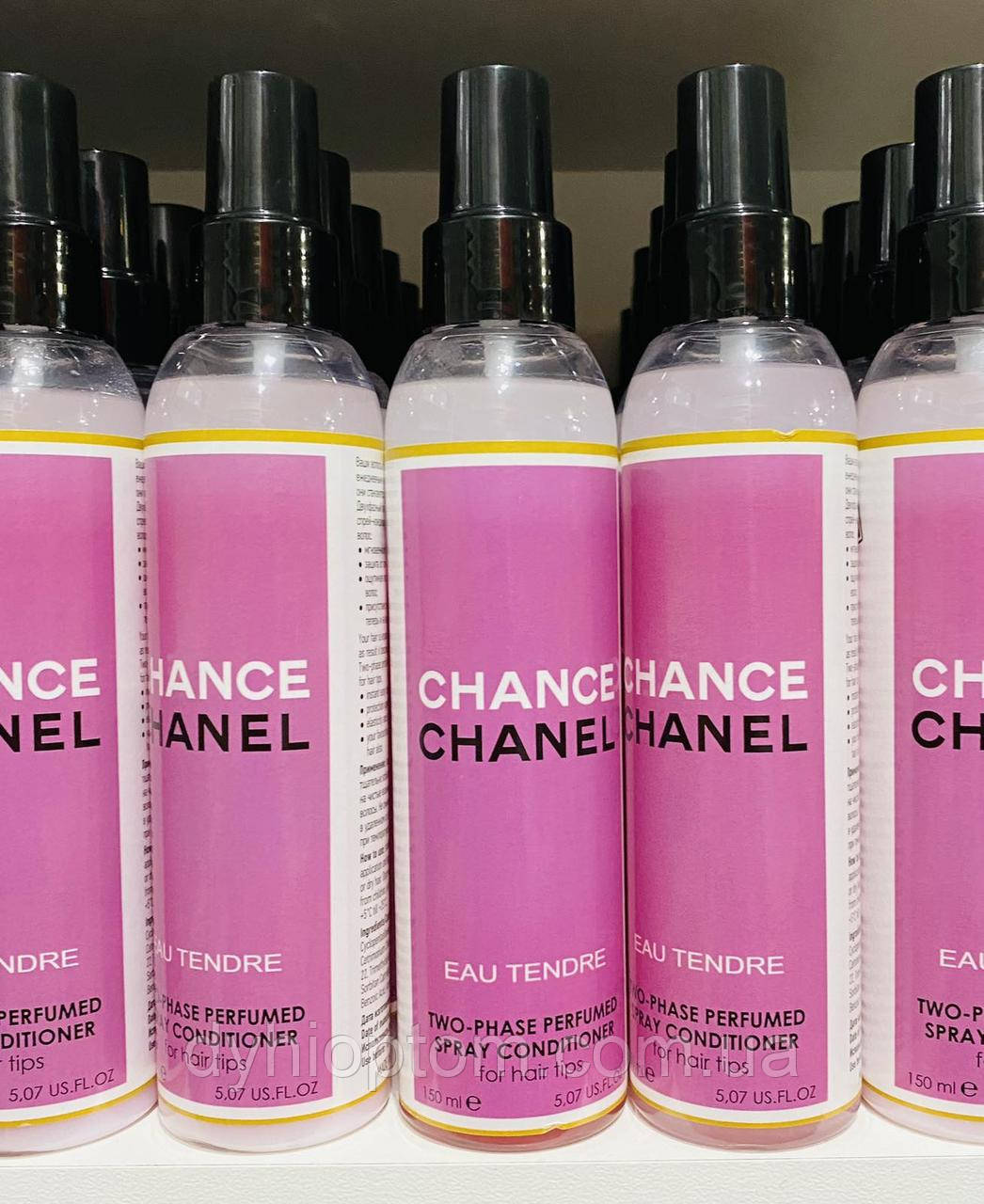 Двофазний парфумований спрей-кондиціонер для кінчиків волосся Chanel Chance Eau Tendre 150ml
