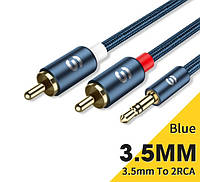 Кабель Hi-End Essager RCA Audio Cable Stereo 3.5mm to 2RCA (0,5 метра)