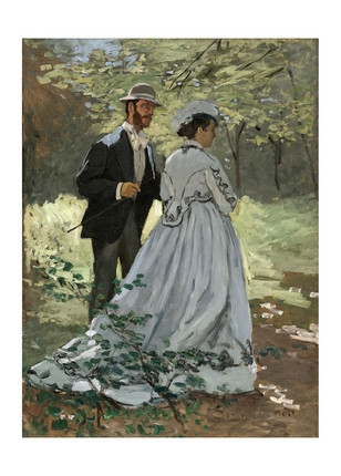 Листівка Claude Monet — Bazille and Camille, 1865