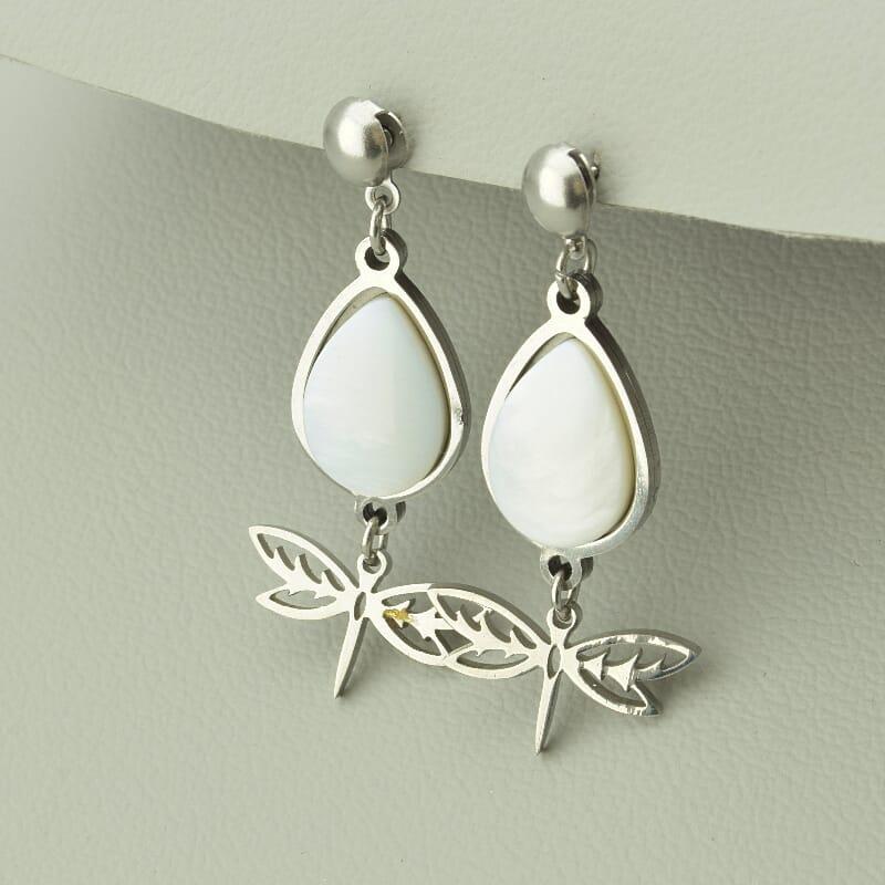 Купить Серьги 'Stainless Steel' Перламутр, цена 181 ₴ — Prom.ua (ID ...