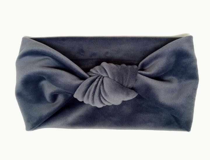 Пов'язка на голову для дівчини графіт, фото 1