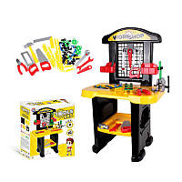 Стіл із набором будівельних інструментів дитячий "Мастерська" 5064, 9 інструментів і 61 аксесуар.