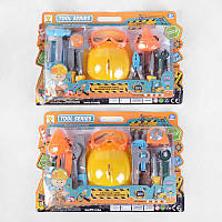 Дитячий набір будівельних інструментів 2045 В1/В2, 2 різновиди, каска, пила, гайковий ключ, на аркуші.