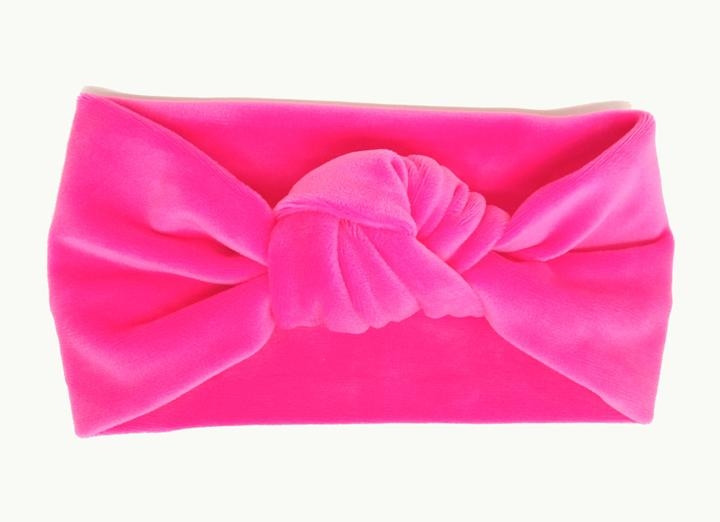Пов'язка на голову модний тренд яскраво-рожева, фото 1