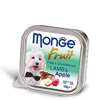 Паштет для собак Monge Dog FRUIT Ягненок, Яблоко 100 г