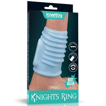 Vibrating Spiral Knights Ring (Blue) | Puls69