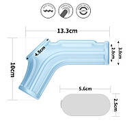 Vibrating Ridge Knights Ring with Scrotum Sleeve (Blue) | Puls69, фото 2