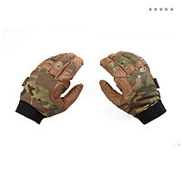Перчатки тактические Мультикамуфляж (L), Рукавицы штурмовые с закрытыми пальцами