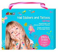 Набір наліпок Avenir на тіло та нігті "Русалки", 260 наліпок