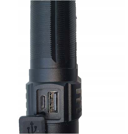 Класичний світлодіодний потужний ліхтар POWERBANK Ortex 9000 lm з функцією павербанку, фото 2