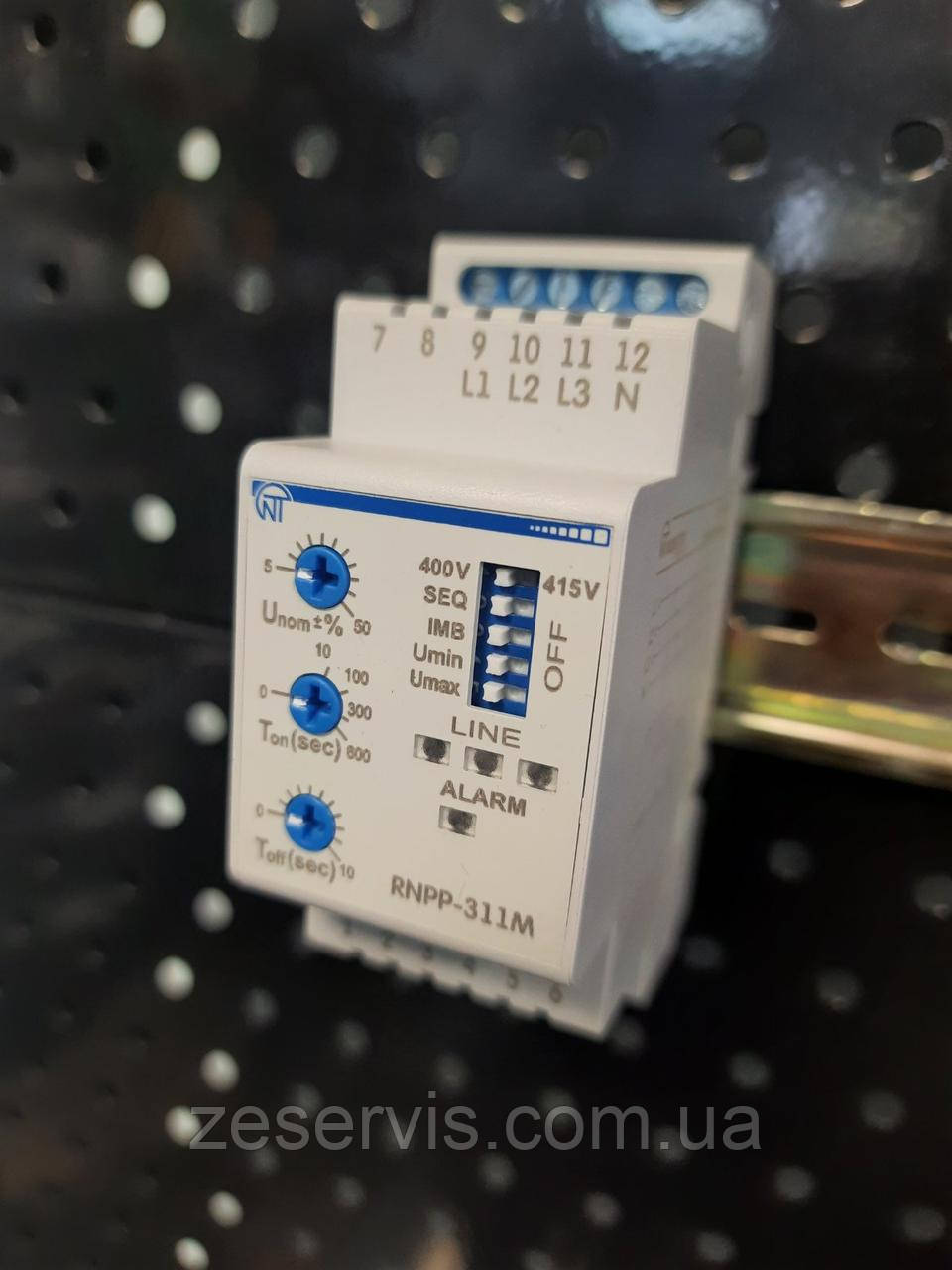 Трифазна реле пружні та контролю фаз РНПП-311M, Новатек, фото 1