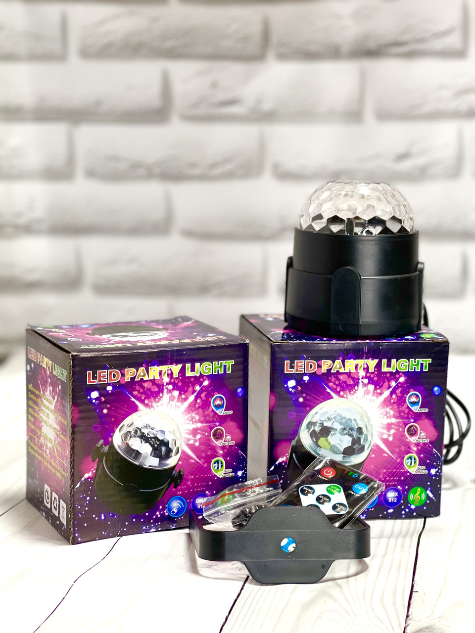 Світлодіодна диско-куля led party light світломузика з пультом
