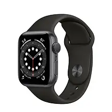 Смарт-годинник Apple Watch Series 6 44mm Space Gray Aluminium Case with Black Sport Band (M00H3)