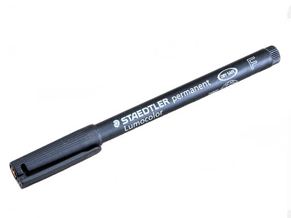 Маркер перманентний водостійкий Staedtler Pancolor Lumocolor 303F, чорний — 0,6 мм, фото 1