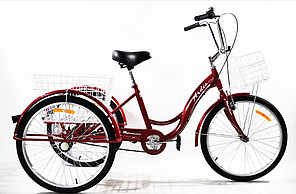 Дорослий триколісний вантажний велосипед 24 Ardis Meridian велорикша (2 кошики)