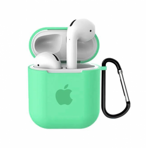 Чохол Soft-Touch з карабіном для AirPods / AirPods 2 -Spearmint