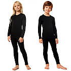 Термобілизна дитяча, на зріст 116-156 см, Чорна / Комплект термобілизни для дітей, фото 4