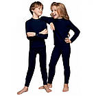 Термобілизна дитяча, на зріст 116-156 см, Чорна / Комплект термобілизни для дітей, фото 2