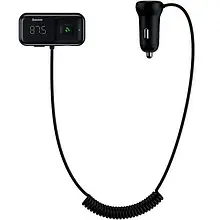 ФМ-модулятор Baseus T typed S-16 wireless MP3 car charger Black (CCTM-E01)