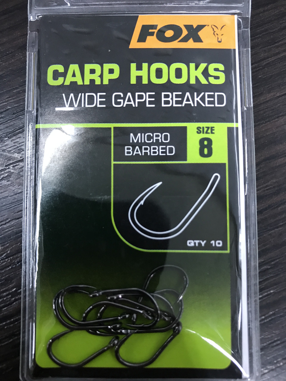 Fox Carp Hooks - Wide Gape - size 8 - Крючки формы вайд гейп №8