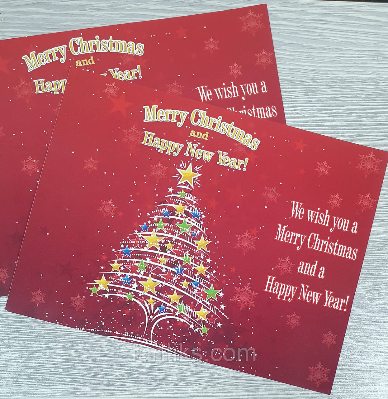 Обгортка на шоколад новорічна "MERRY CHRISTMAS AND HAPPY NEW YEAR"