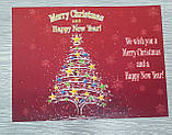 Обгортка на шоколад новорічна "MERRY CHRISTMAS AND HAPPY NEW YEAR", фото 4