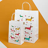 Пакет подарунковий Зимовий 260*150*350 Дитячі подарункові пакети з малюнком "Такси", фото 5
