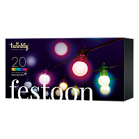 Умная гирлянда для улицы Twinkly Festoon RGB 20 Apple Homekit - 10 метров