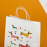 Пакет подарунковий Зимовий 260*150*350 Дитячі подарункові пакети з малюнком "Такси", фото 4