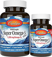 Высокоэффективная омега-3 (Super Omega-3 Gems) Carlson, 600 мг 100 плюс 30 капсул