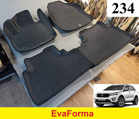 3D килимки EvaForma на Kia Sorento UM '15-20, килимки ЕВА, фото 2